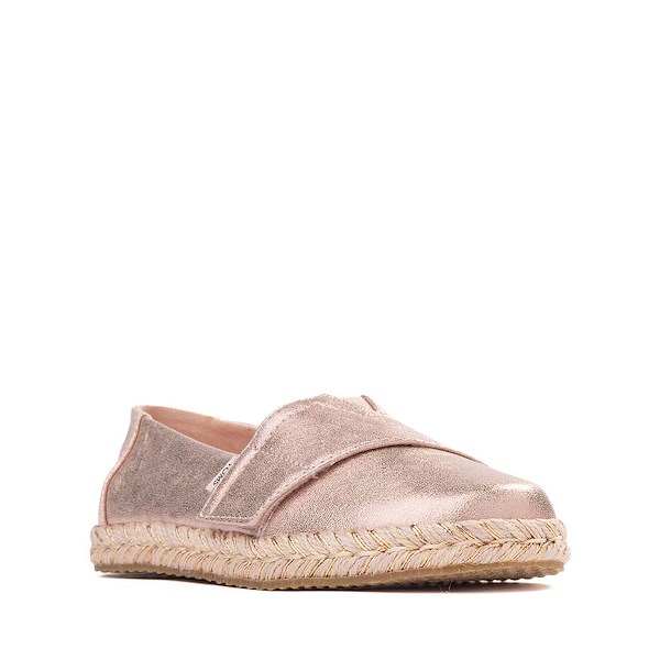 alternate view TOMS Alpargata Rope Slip-On Casual Shoe - Little Kid / Big Kid - Pale Rose MetallicALT5