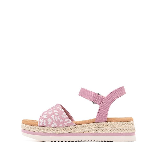 alternate view TOMS Diana Platform Sandal - Little Kid / Big Kid - Cosmic Pink / Iridescent LeopardALT1