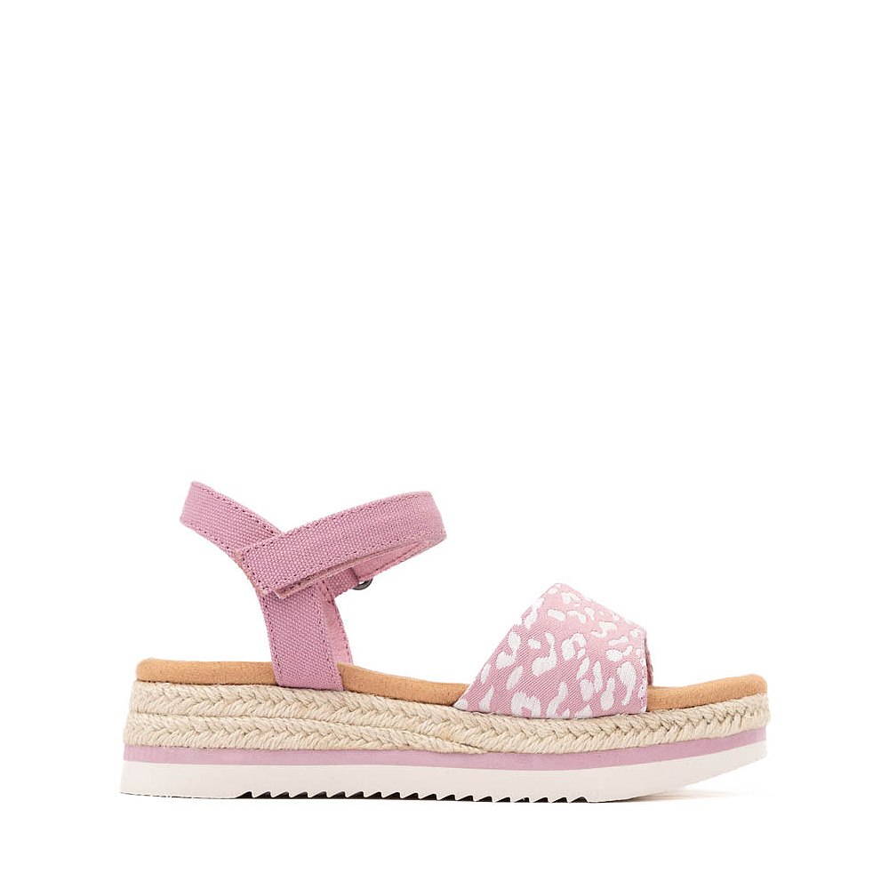 TOMS Diana Platform Sandal - Little Kid / Big Kid - Cosmic Pink / Iridescent Leopard
