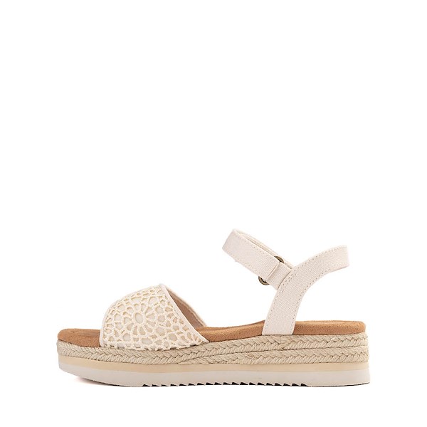 alternate view TOMS Diana Crochet Platform Sandal - Little Kid / Big Kid - NaturalALT1