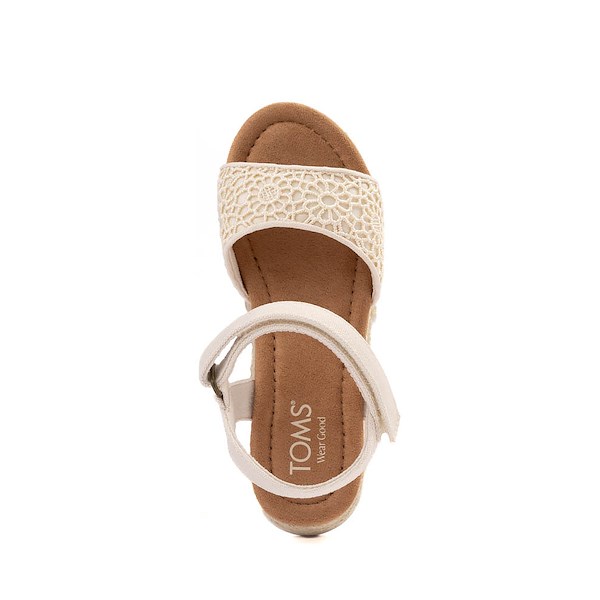 alternate view TOMS Diana Crochet Platform Sandal - Little Kid / Big Kid - NaturalALT2
