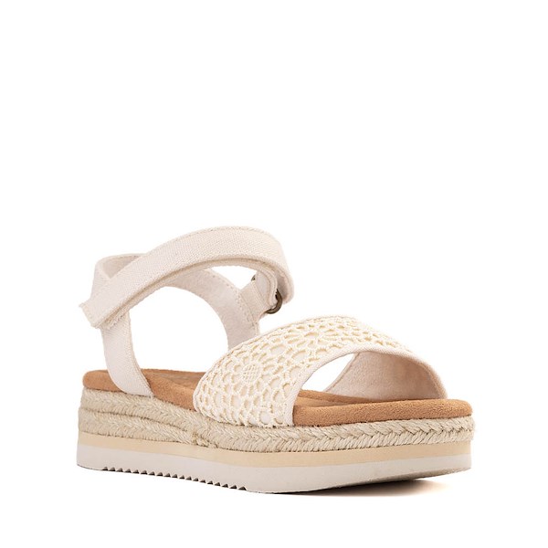 alternate view TOMS Diana Crochet Platform Sandal - Little Kid / Big Kid - NaturalALT5