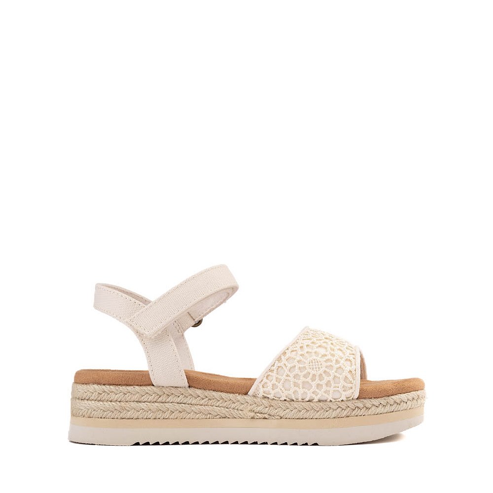 TOMS Diana Crochet Platform Sandal - Little Kid / Big Kid - Natural