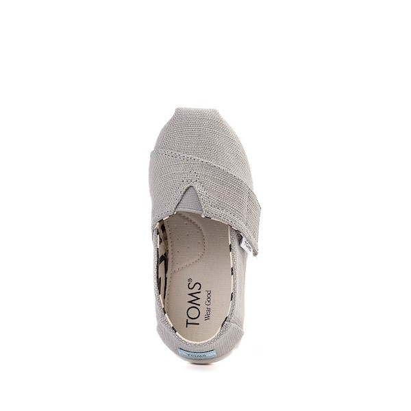alternate view TOMS Alpargata Slip-On Casual Shoe - Baby / Toddler / Little Kid - Drizzle GreyALT2