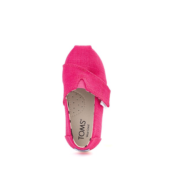 alternate view TOMS Alpargata Slip-On Casual Shoe - Baby / Toddler / Little Kid - FuchsiaALT2