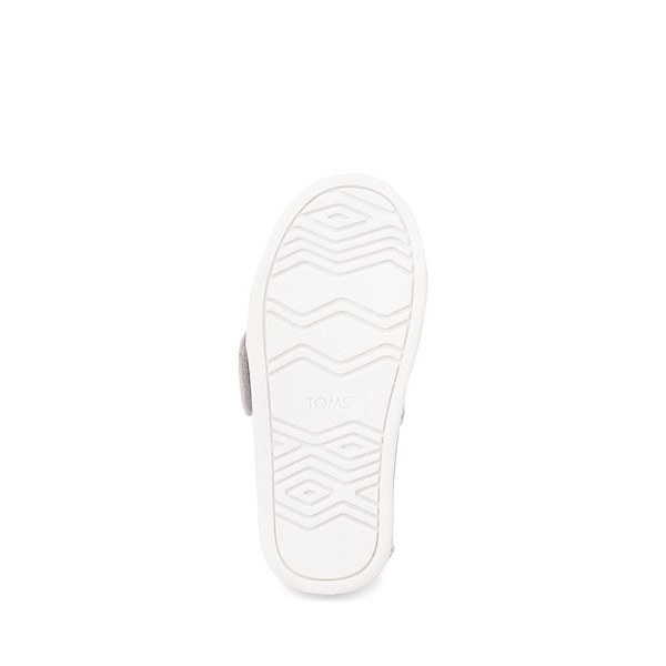 alternate view TOMS Alpargata Slip-On Casual Shoe - Baby / Toddler / Little Kid - Silver Iridescent GlimmerALT3