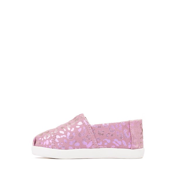 alternate view TOMS Alpargata Slip-On Casual Shoe - Baby / Toddler / Little Kid - Cosmic Pink / Iridescent LeopardALT1