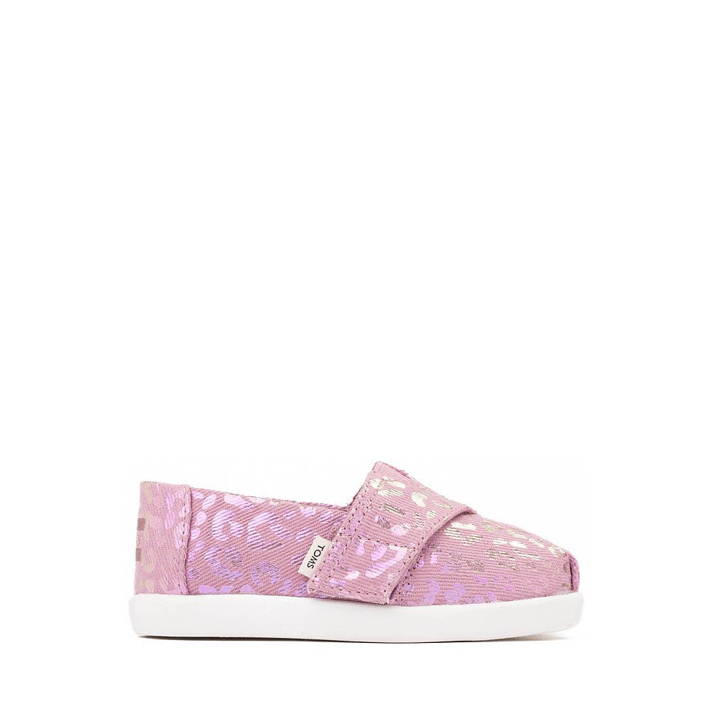 TOMS Alpargata Slip-On Casual Shoe - Baby / Toddler / Little Kid - Cosmic Pink / Iridescent Leopard