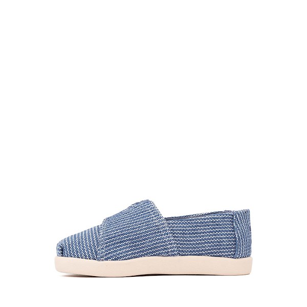alternate view TOMS Alpargata Slip-On Casual Shoe - Baby / Toddler / Little Kid - Dark Sky / Subtle StripesALT1