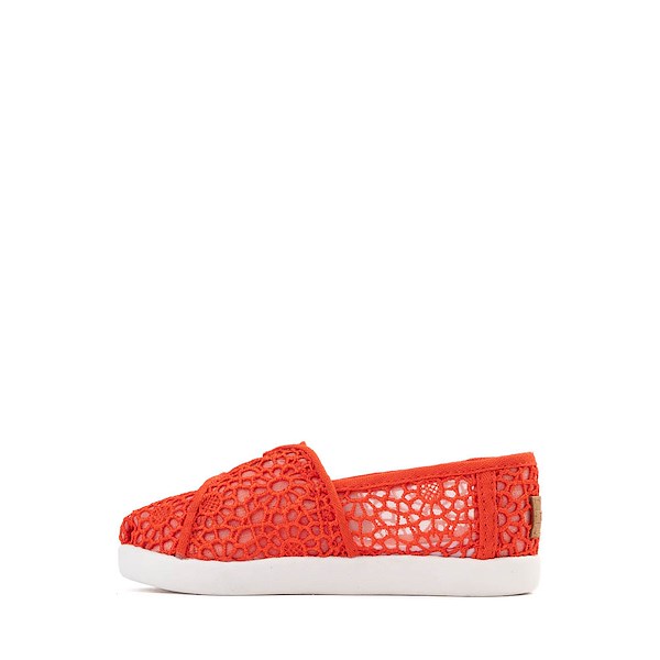 alternate view TOMS Alpargata Crochet Slip-On Casual Shoe - Baby / Toddler / Little Kid - FlameALT1
