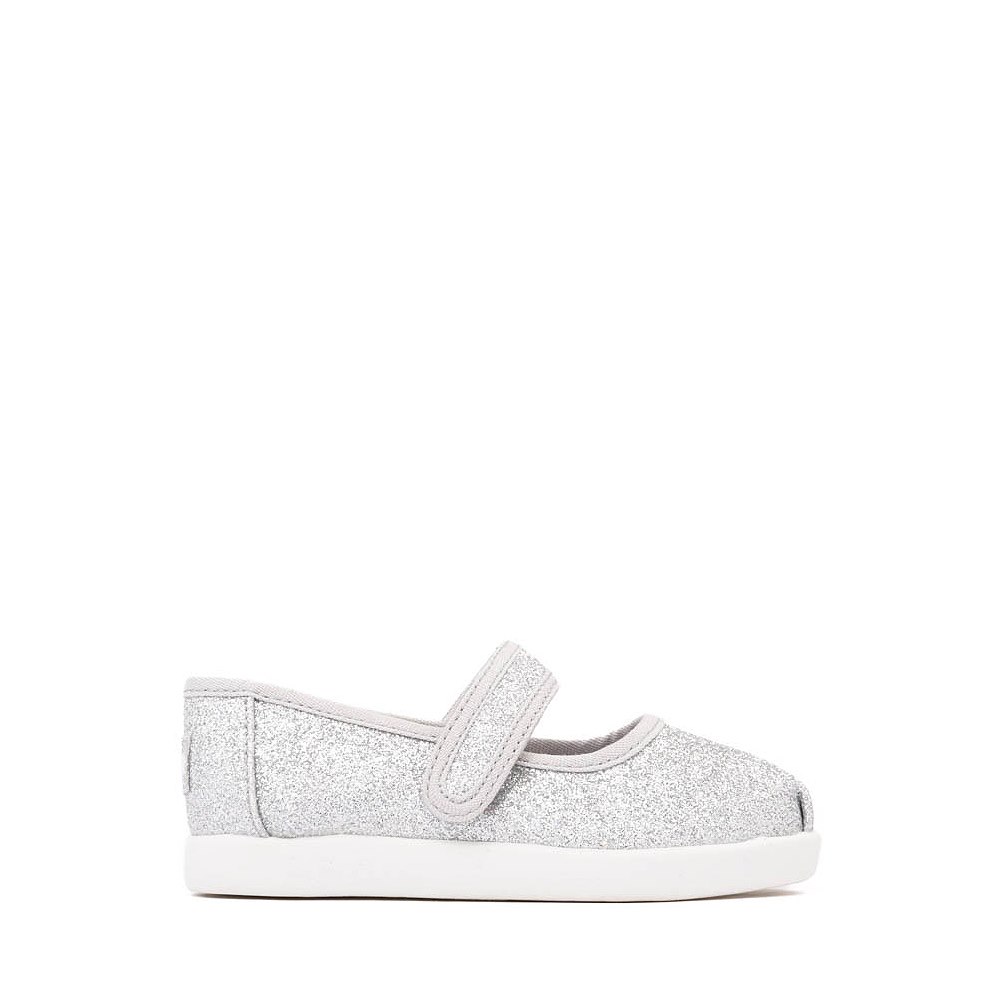 TOMS Nora Mary Jane Casual Shoe - Baby / Toddler / Little Kid - Silver Iridescent Glimmer
