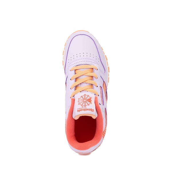 alternate view Reebok Classic Leather Step 'n' Flash Athletic Shoe - Little Kid - Sunset Coral / OrangeALT2