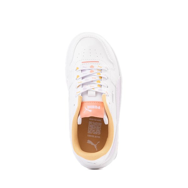 alternate view PUMA Carina Street Lacey Athletic Shoe - Little Kid / Big Kid - White / Lilac / ApricotALT2