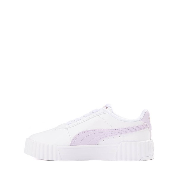 alternate view PUMA Carina 3.0 First Blossom Athletic Shoe - Little Kid / Big Kid - White / Lilac FrostALT1