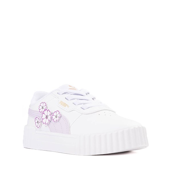 alternate view PUMA Carina 3.0 First Blossom Athletic Shoe - Little Kid / Big Kid - White / Lilac FrostALT5