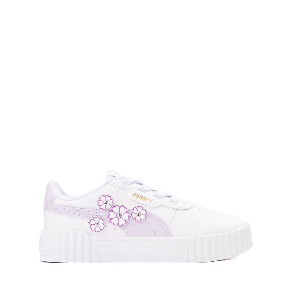 PUMA Carina 3.0 First Blossom Athletic Shoe - Little Kid / Big Kid - White / Lilac Frost