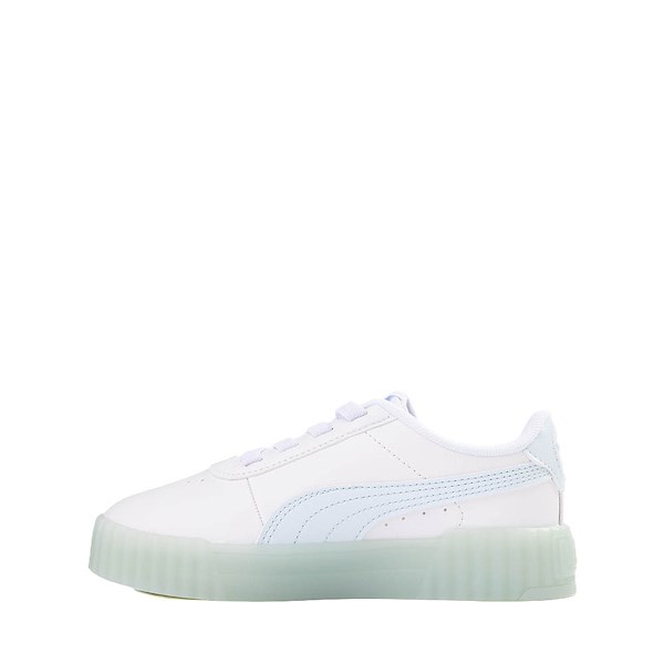 alternate view PUMA Carina 3.0 Athletic Shoe - Little Kid / Big Kid - White / Icy BlueALT1