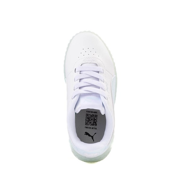 alternate view PUMA Carina 3.0 Athletic Shoe - Little Kid / Big Kid - White / Icy BlueALT2