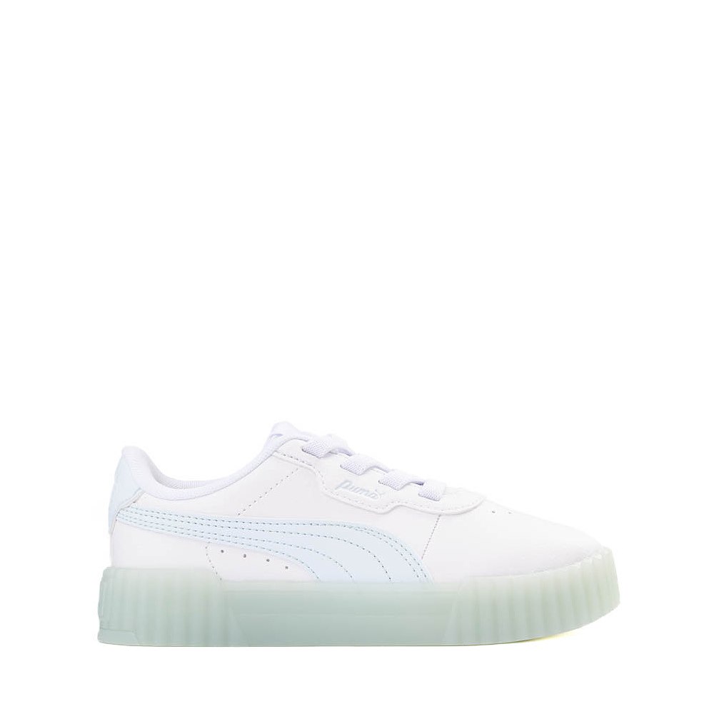 PUMA Carina 3.0 Athletic Shoe - Little Kid / Big Kid - White / Icy Blue