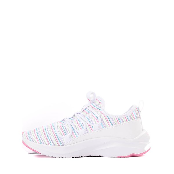 alternate view PUMA One4All Multi Knit Slip-On Athletic Shoe - Big Kid - White / PinkALT1