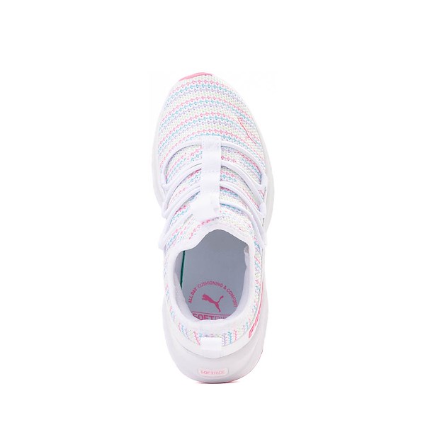 alternate view PUMA One4All Multi Knit Slip-On Athletic Shoe - Big Kid - White / PinkALT2