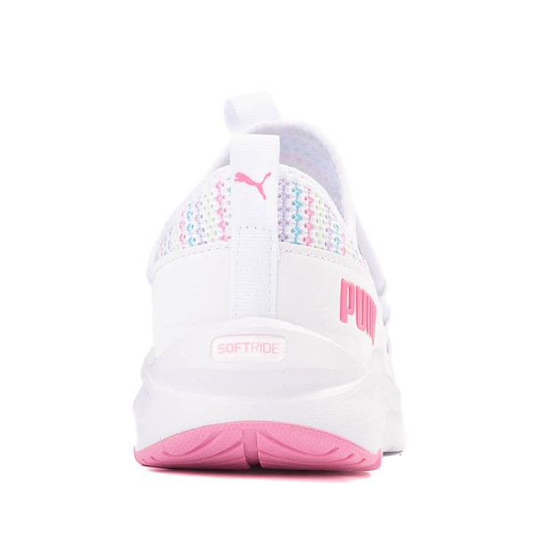 alternate view PUMA One4All Multi Knit Slip-On Athletic Shoe - Big Kid - White / PinkALT4