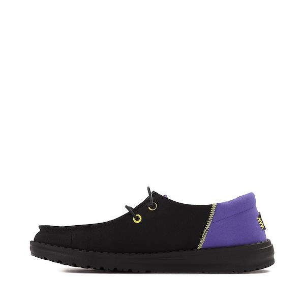 alternate view Womens HEYDUDE Wendy Funk Slip-On Casual Shoe - Black / Psychedelic PatchesALT1