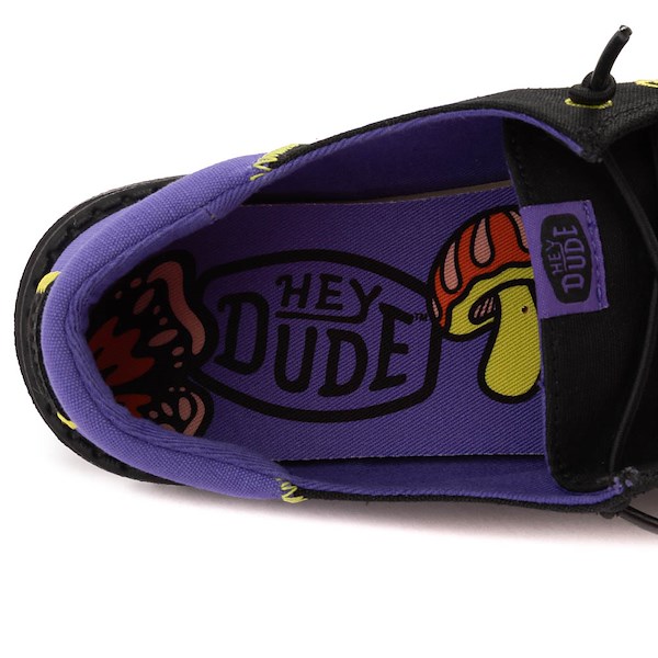alternate view Womens HEYDUDE Wendy Funk Slip-On Casual Shoe - Black / Psychedelic PatchesALT2B
