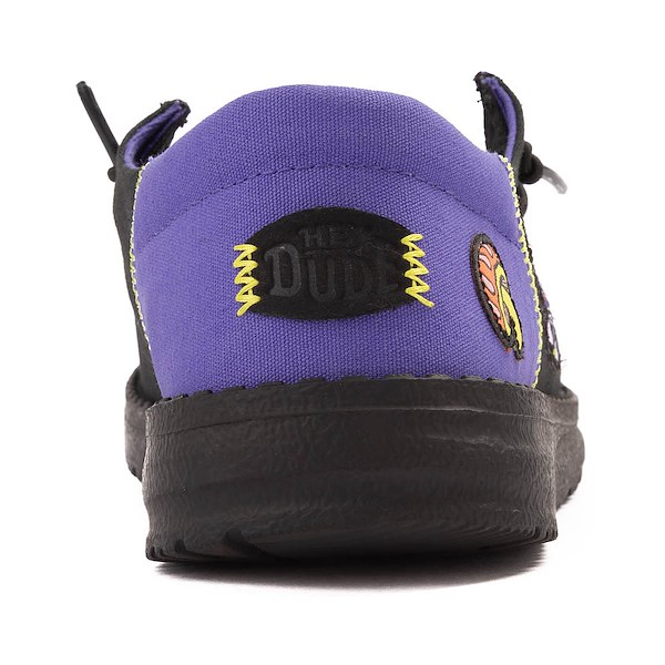 alternate view Womens HEYDUDE Wendy Funk Slip-On Casual Shoe - Black / Psychedelic PatchesALT4