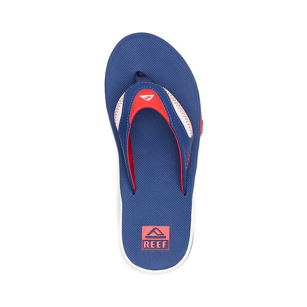 alternate view Mens Reef Fanning Pregame Sandal - Red / White / BlueALT2
