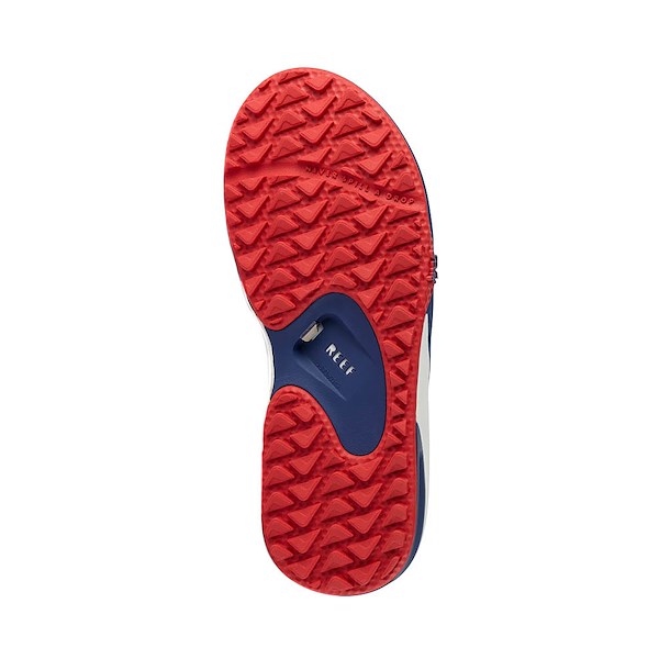 alternate view Mens Reef Fanning Pregame Sandal - Red / White / BlueALT3
