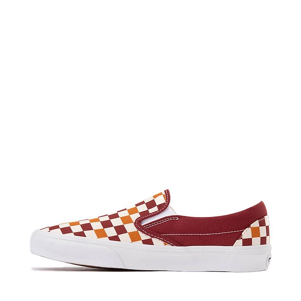 alternate view Vans Slip-On Checkerboard Skate Shoe - Tri-Tone Red / WhiteALT1