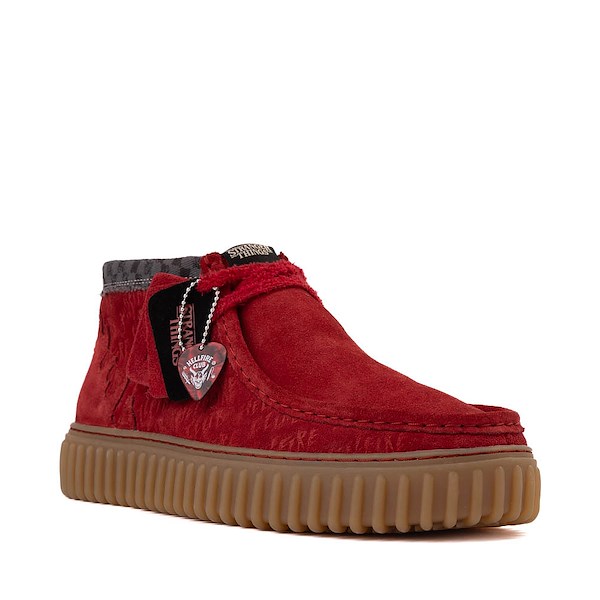 alternate view Mens Clarks x Stranger Things Torhill Hi Chukka Boot - RedALT5