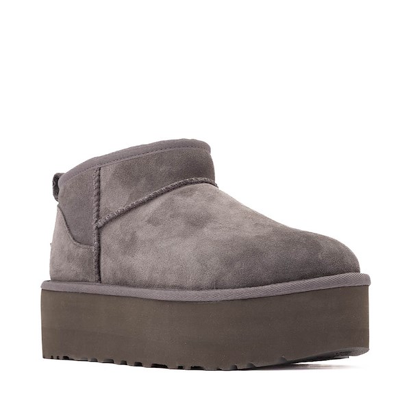 alternate view Womens UGG® Classic Ultra Mini Platform Boot - Dark GreyALT5