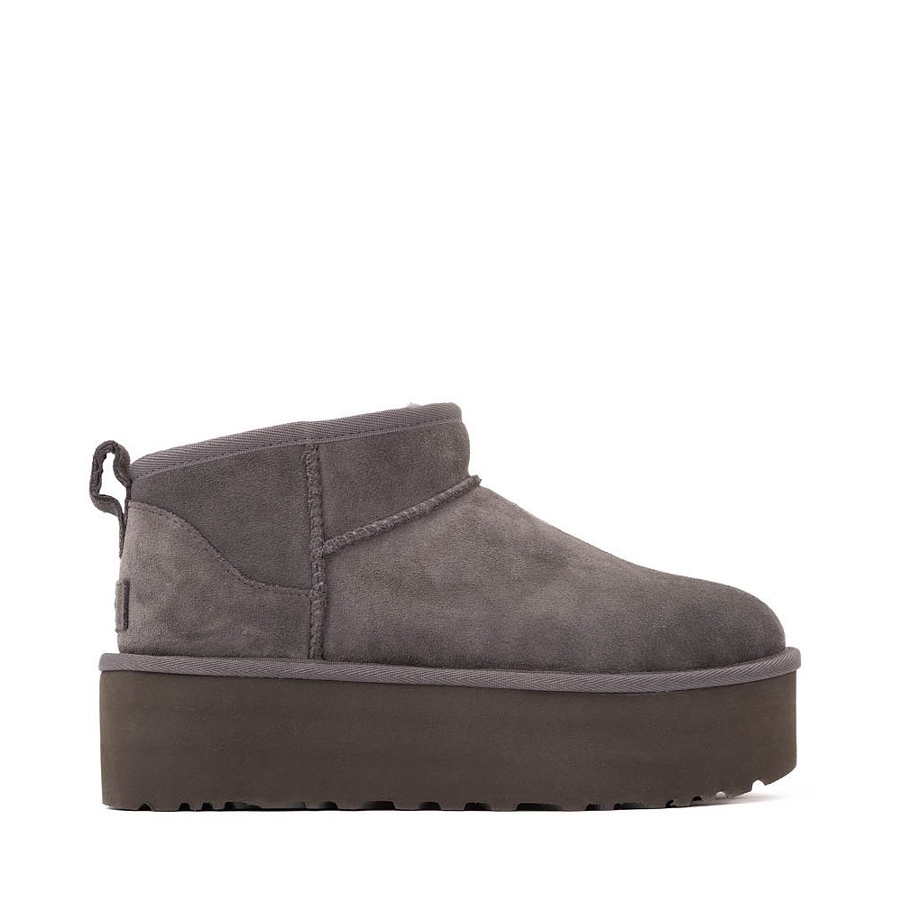 Womens UGG&reg; Classic Ultra Mini Platform Boot - Dark Grey