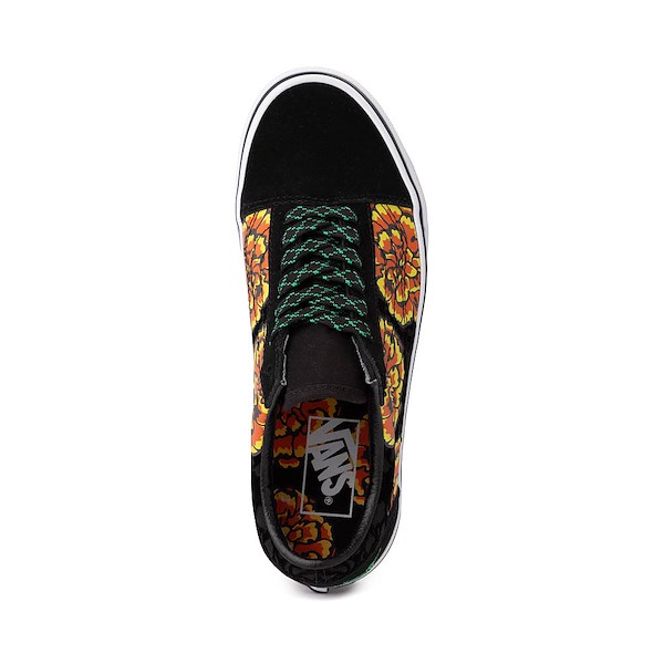 alternate view Vans Dia De Los Muertos Old Skool Marigold Skate Shoe - BlackALT2