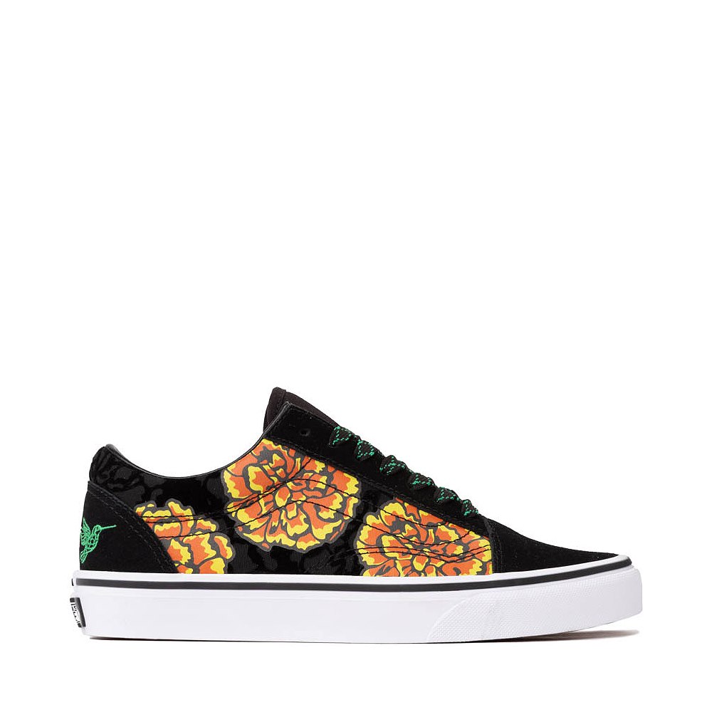 Vans Dia De Los Muertos Old Skool Marigold Skate Shoe - Black