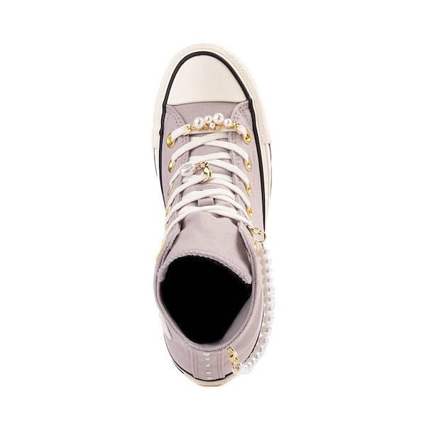 alternate view Converse Chuck Taylor All Star High-Top Dressed Up Pearls & Lace Sneaker - Frozen ThistleALT2