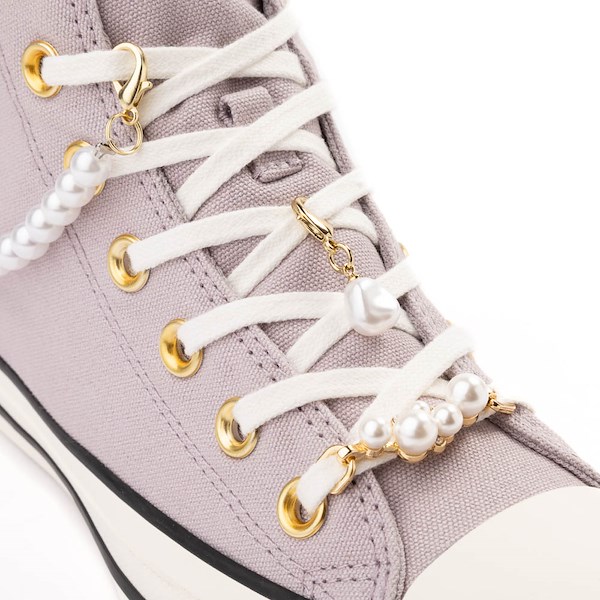 alternate view Converse Chuck Taylor All Star High-Top Dressed Up Pearls & Lace Sneaker - Frozen ThistleALT5B