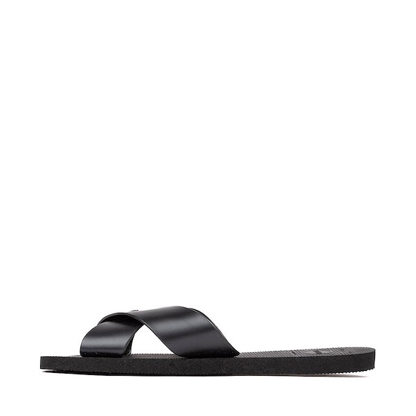 alternate view Womens Havaianas Aqua Metallic Slide Sandal - BlackALT1A