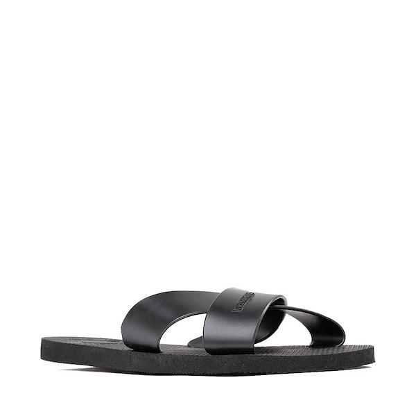 alternate view Womens Havaianas Aqua Metallic Slide Sandal - BlackALT5