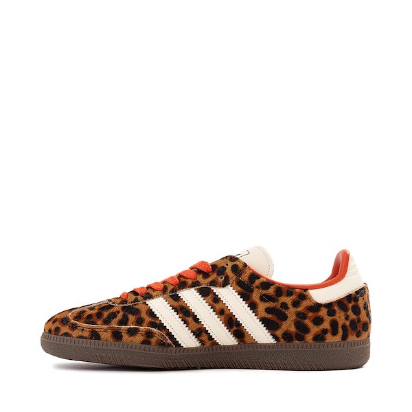 alternate view Womens adidas Samba OG Leopard Athletic Shoe - Core Black / Preloved Red / Cream WhiteALT1