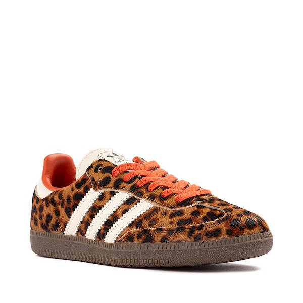 alternate view Womens adidas Samba OG Leopard Athletic Shoe - Core Black / Preloved Red / Cream WhiteALT5