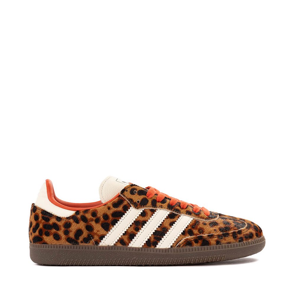 Womens adidas Samba OG Leopard Athletic Shoe - Core Black / Preloved Red / Cream White
