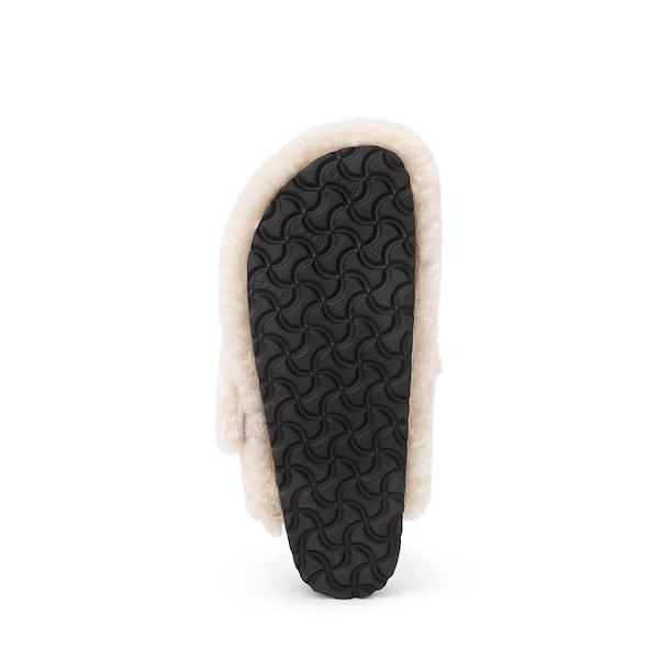 alternate view Womens Birkenstock Boston Big Buckle Shearling Clog - EggshellALT3