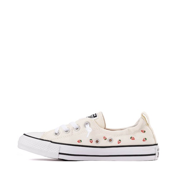 alternate view Womens Converse Chuck Taylor All Star Shoreline Slip Embroided Strawberries Sneaker - Egret / Soft Red / GreenALT1