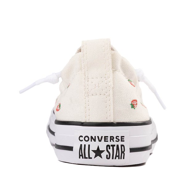 alternate view Womens Converse Chuck Taylor All Star Shoreline Slip Embroided Strawberries Sneaker - Egret / Soft Red / GreenALT4