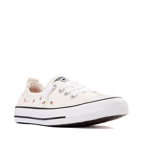 alternate view Womens Converse Chuck Taylor All Star Shoreline Slip Embroided Strawberries Sneaker - Egret / Soft Red / GreenALT5