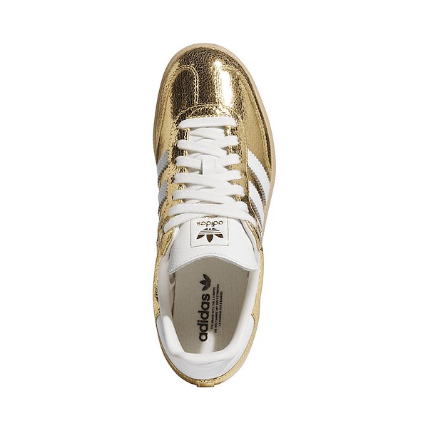 alternate view Womens adidas Samba OG Athletic Shoe - Gold Metallic / White / Core WhiteALT2