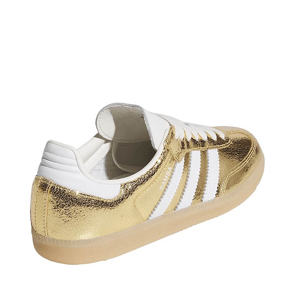 alternate view Womens adidas Samba OG Athletic Shoe - Gold Metallic / White / Core WhiteALT4
